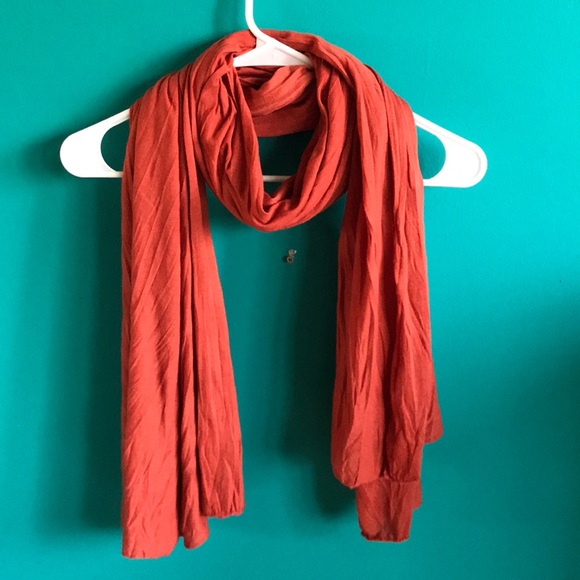 Accessories - 100% Viscose Designer Orange Scarf